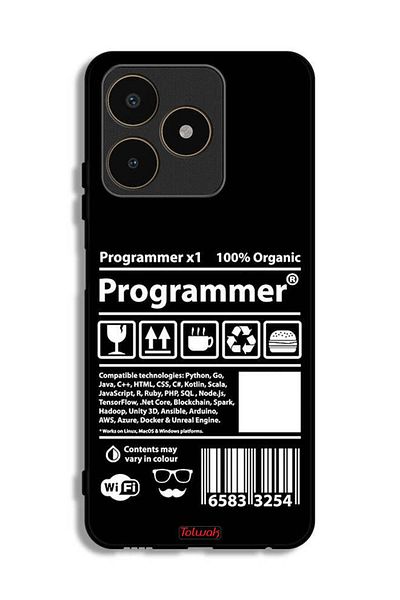 Tolwak Realme C53 Protective Case Cover Programmer Sticker