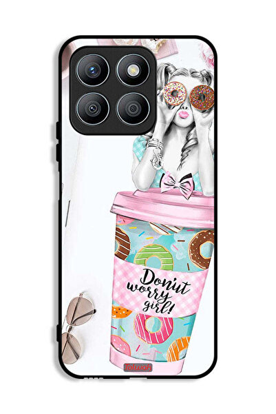 Tolwak غطاء حماية لهاتف Honor X8b - فتاة القلق دونات