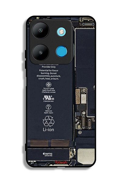 Tolwak غطاء حماية لهاتف Infinix Smart 7 بنمط دائرة الهاتف