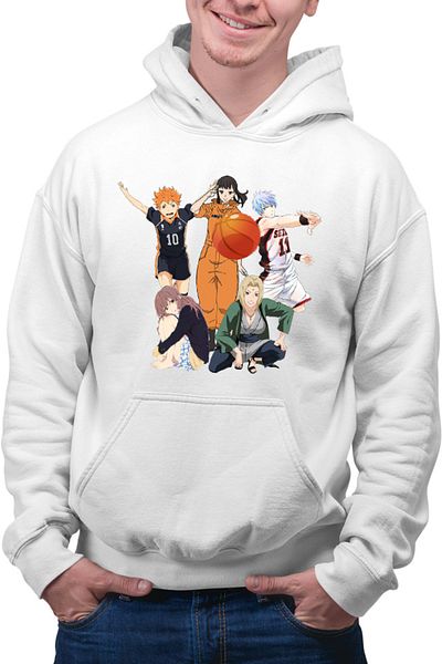 OEM Men's Hoodie Fire Force Maki Naruto Haikyuu Hinata Kuroko