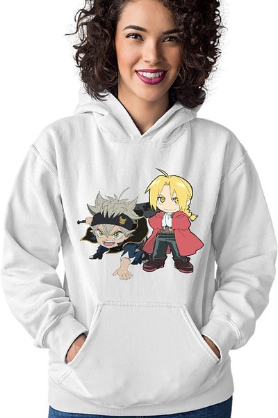 OEM Women's Hoodie Black Clover Asta Edward Elric Fantasy Alchemy Super Powers