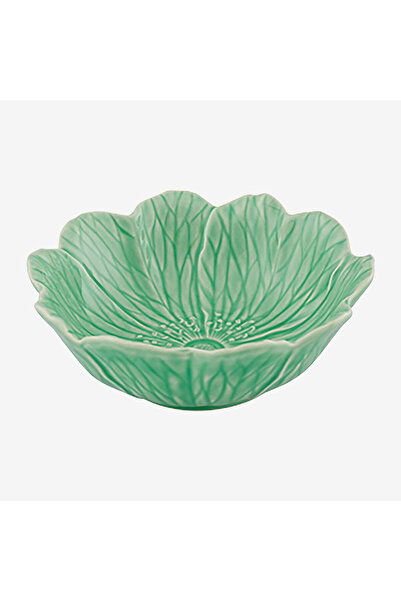 Bordallo Pinheiro Flora Yeşil Seramik Servis Kasesi 17 Cm