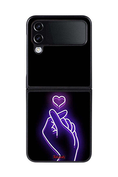 Tolwak غطاء حماية لهاتف Samsung Galaxy Z Flip 4 بتصميم قلب صغير