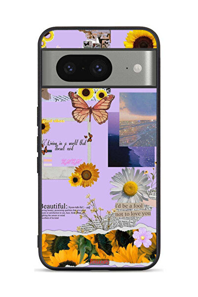 Tolwak غطاء حماية لجهاز Google Pixel 8 بملصقات عباد الشمس الجميلة