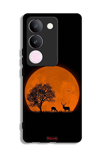 Tolwak غطاء حماية لهاتف vivo V29 بفن القمر المسائي