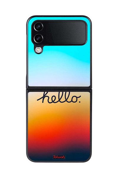 Tolwak Samsung Galaxy Z Flip 4 Protective Case Cover Hello