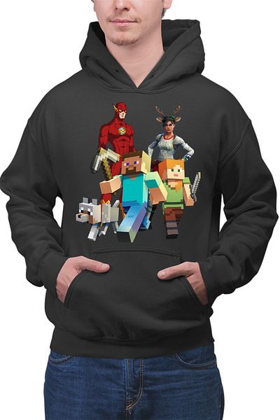 OEM Men's Hoodie Minecraft Dog Couple Fortnite Flash