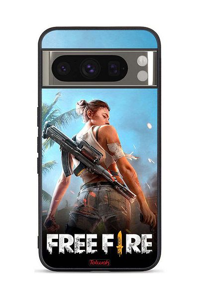 Tolwak غطاء حماية لجهاز Google Pixel 8 Pro بتصميم فري فاير