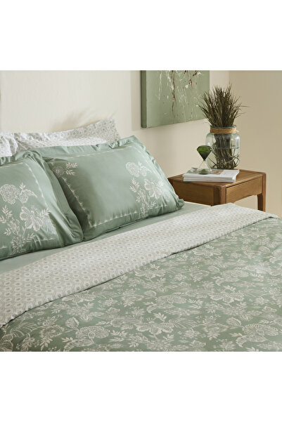 Karaca Home Haven %100 Pamuk Çift Kişilik Nevresim Takımı Koyu Mint