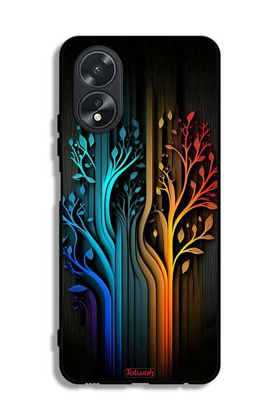 Tolwak Oppo A38 Protective Case Cover Tree Leaves Art