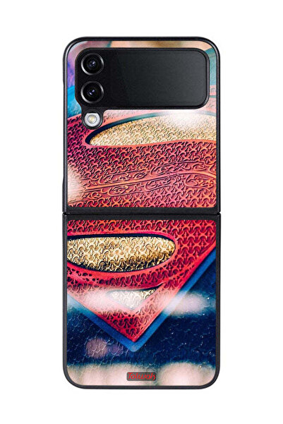 Tolwak غطاء حماية لهاتف Samsung Galaxy Z Flip 4 بشعار سوبرمان