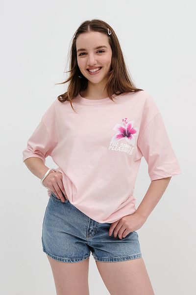 Addax Μπλουζάκι με στάμπα Crew Neck P10478