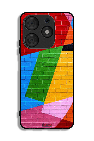 Tolwak Tecno Spark 10 Pro Protective Case Cover Colorful Wall Painting