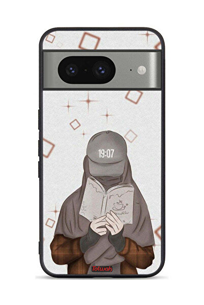 Tolwak غطاء حماية لهاتف Google Pixel 8 بتصميم فتاة تقرأ الفن