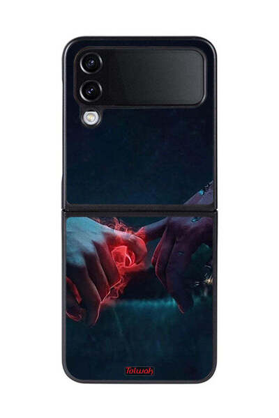 Tolwak غطاء حماية لهاتف Samsung Galaxy Z Flip 4 بتصميم "أيدي محترقة"