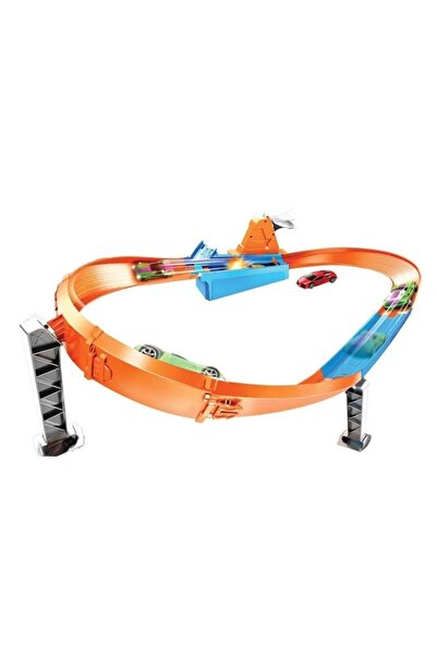 divendi-ro Pistă de curse Hot Wheels, include lansatoare și o mașină Hot Wheels, 38x8x26cm, multicoloră