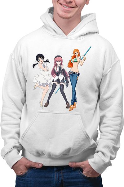 OEM Men's Hoodie Trinity Seven One Piece Nami Anime Waifu