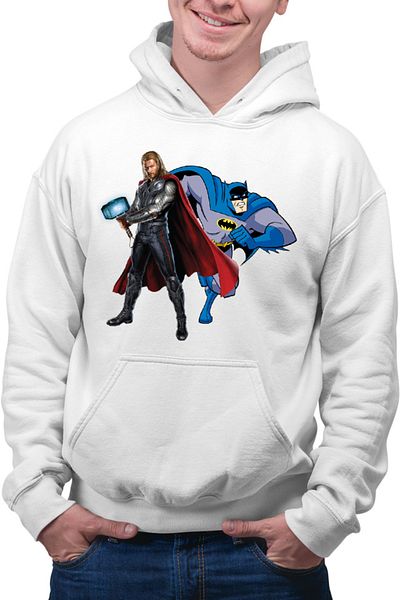 OEM Men's Hoodie Thor Batman Super Hero DC Universe
