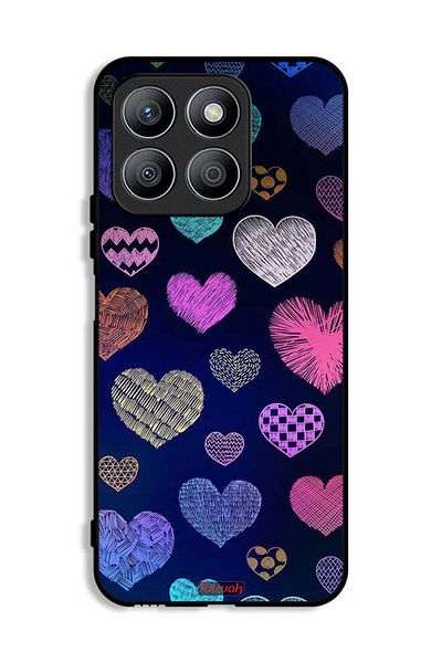 Tolwak Honor X8b Protective Case Cover Dhaga Hearts Pattern