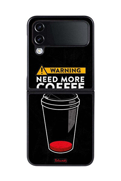 Tolwak غطاء حماية لهاتف Samsung Galaxy Z Flip 4 - بحاجة إلى المزيد من القهوة