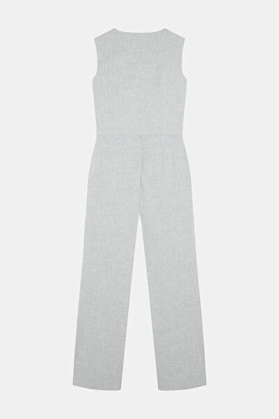 W Collection Gray Melange Sleeveless Jumpsuit
