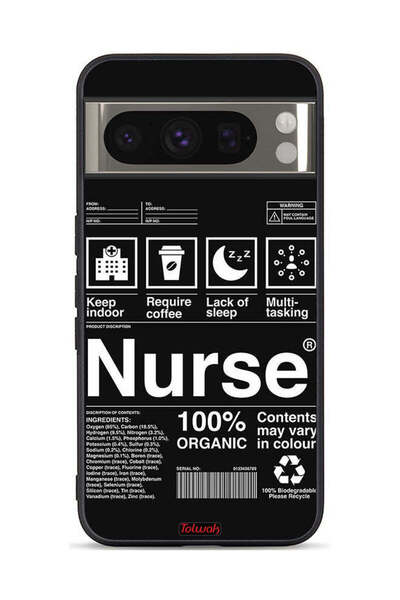 Tolwak غطاء حماية لجهاز Google Pixel 8 Pro - ملصق ممرضة