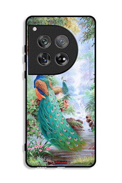 Tolwak غطاء حماية لهاتف OnePlus 12 بتصميم الطاووس