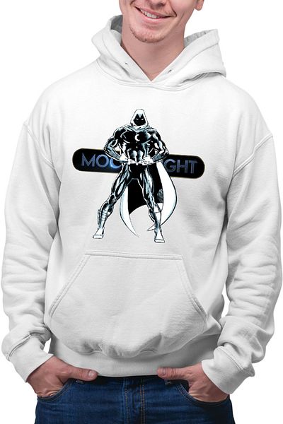 OEM Men's Hoodie Moon Knight Strong Children Pose Manga DC
