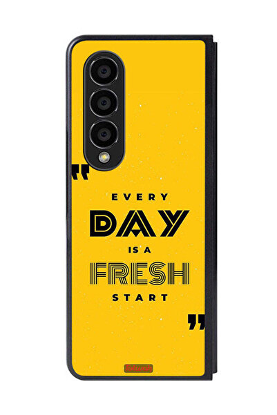 Tolwak غطاء حماية لهاتف Samsung Galaxy Z Fold 4 كل يوم هو بداية جديدة