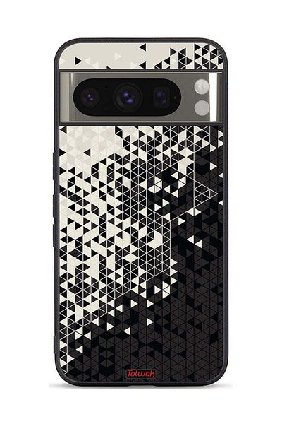 Tolwak غطاء حماية لجهاز Google Pixel 8 Pro بنمط مثلث فني رقمي
