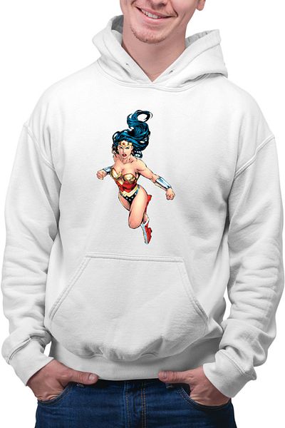 OEM Men's Hoodie Wonder Woman Fly Cape Adventure Powers