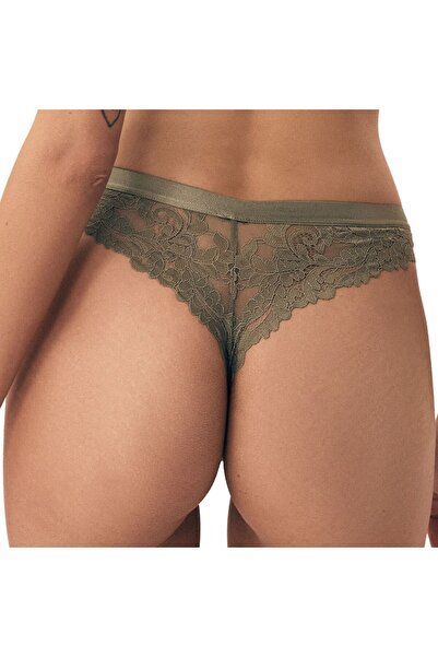 ESOTIQ Chiloți tanga clasici pentru femei cu plasă și dantelă florală decorativă | Lynn
