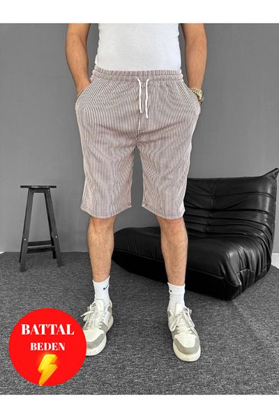 BERNEO Unisex Oversized Waterway Lace Up Βαμβακερό σορτς
