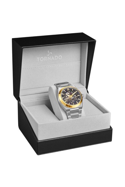 Tornado Autonova Men's Automatic Grey Dial Watch - T24301-SBSXG