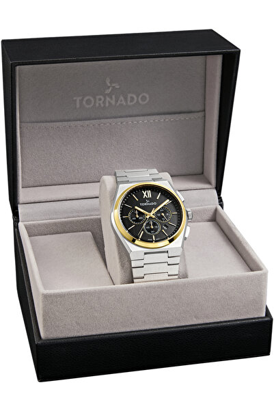 Tornado Aurora Nova Men's Multi Function Black Dial Watch - T24105-TBSB