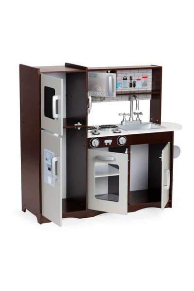 PROCART Children's kitchen with refrigerator, sink, stove, microwave, telephone, 83x30x95 cm