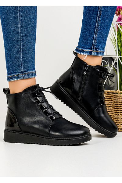starlike Women's black fur boots A177