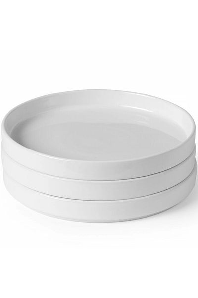 HENDI Farfurie OSLO cu margine înaltă, albă, 240 x 26 mm - set de 6