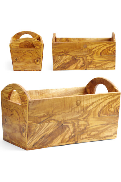 HENDI Recipient din lemn de măslin pentru servirea pâinii și a tacâmurilor - 505274