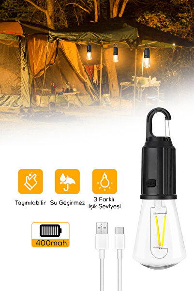 Arfseb Elde Taşınabilir Ve Asılabilir Kamp Feneri - Çadır, Piknik Ve Doğa Içi...