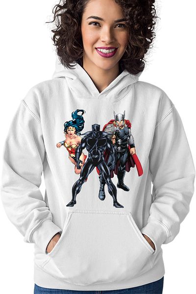 OEM Women's Hoodie Black Panther Thor Wonder Woman Ally