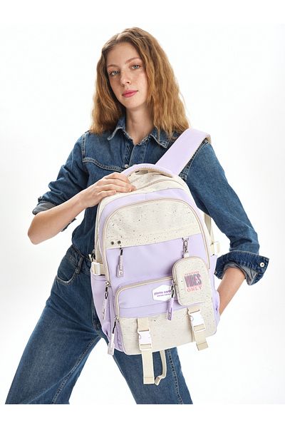 Pierre Cardin Purple School Bag