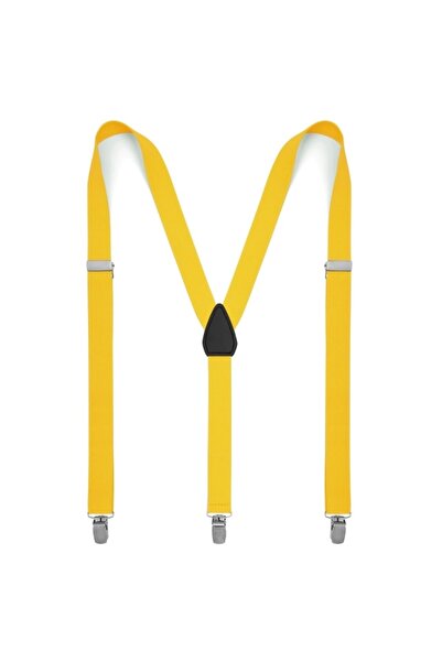 OEM Bretele barbati, inchizatori metalice, 3,5cm, Galben