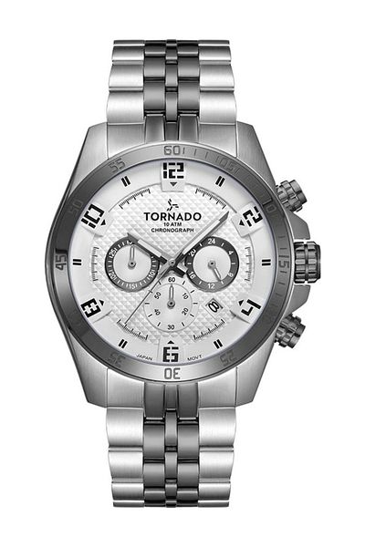 Tornado ساعة سيلستيا كرونوغراف للرجال بمينا أبيض - T3149B-YBYW