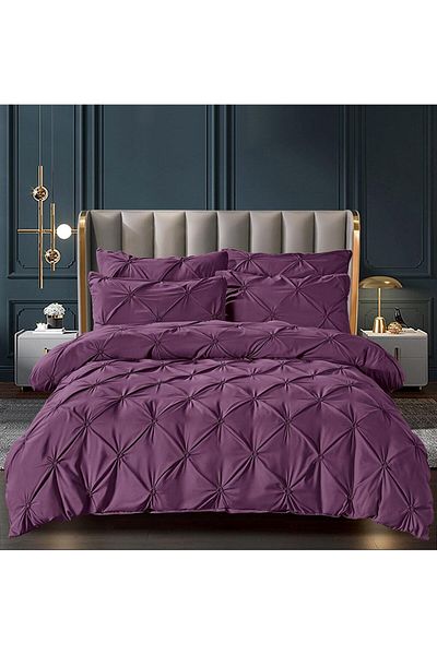 trendyhome Simple Bed Linen, Premium Fine Cotton, UNI, Purple, J13108