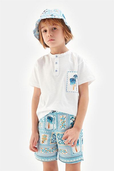 Nebbati Boy Patterned Shorts
