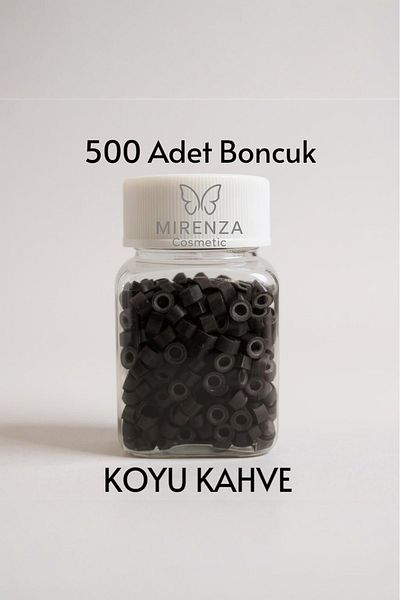mirenza cosmetic Silicone Micro Welding Beads Dark Brown Color Hair Beads
