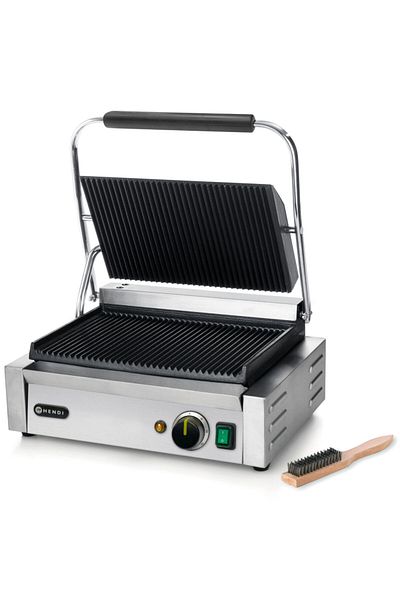 HENDI Grătar de contact cu caneluri PANINI 2200W - 263655