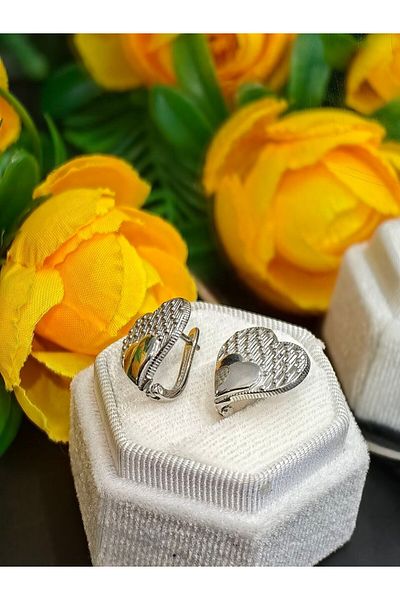 argint 925 HEART EARRINGS