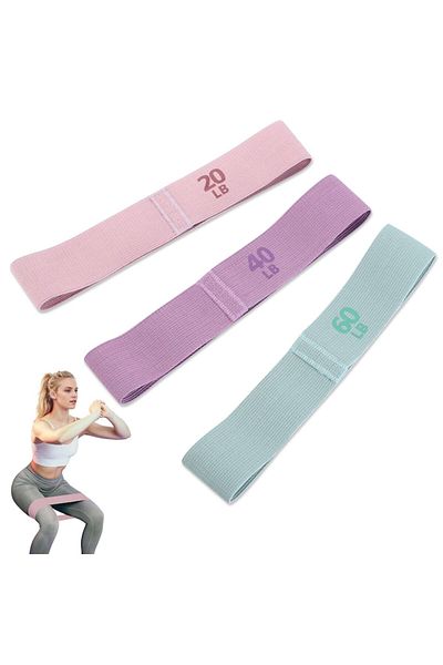 dalimag Set benzi de rezistență Risipu, 3 niveluri, pentru yoga și fitness, multicolor, pentru coapse